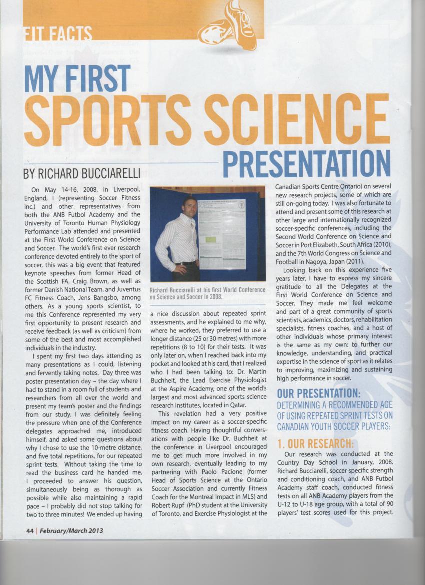 research article on soccer